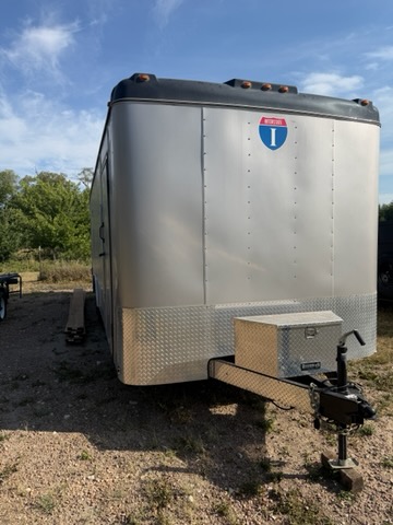 24 ft Enclosed Car Trailer front view